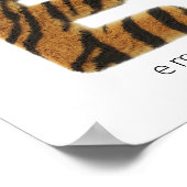 Letter E-Tigerfell Poster (Ecke)