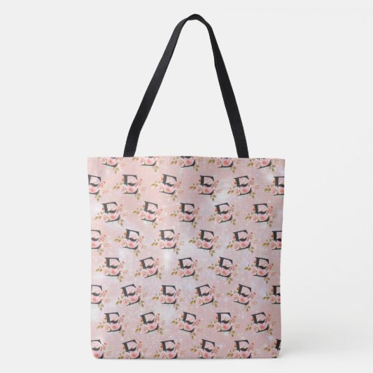 Letter E Tote Bag Tasche (Vorderseite)