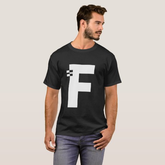 Letter F Alphabet Initial Monogram T-Shirt (Vorne ganz)