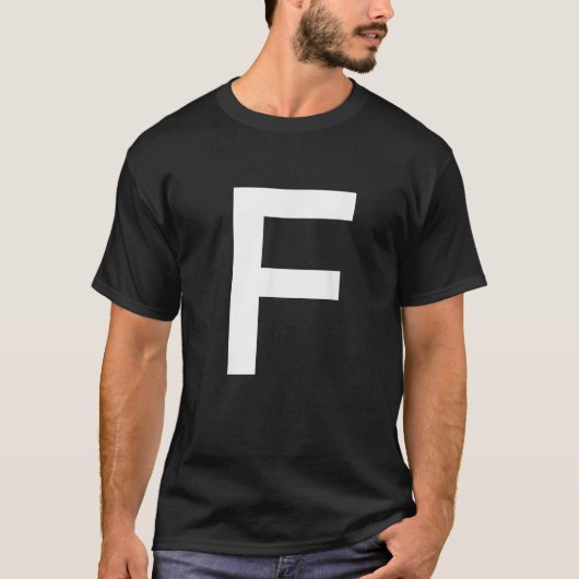 Letter F Alphabet Initial Monogram T-Shirt (Vorderseite)