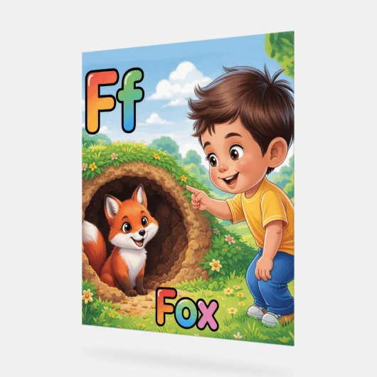 Letter F Alphabet Poster – F is for Fox (Winkel)