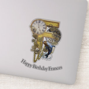 Letter F Birthday Anpassungsaufkleber Aufkleber