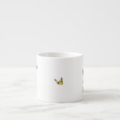 Letter F Floral Butterfly Monogram Espressotasse (Vorderseite)