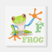 Letter F für Frog-Kindermagnet Magnet (Vorne)