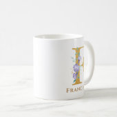 Letter F - Gold Floral Name Schwesterkollege Freun Kaffeetasse (VorderseiteRechts)
