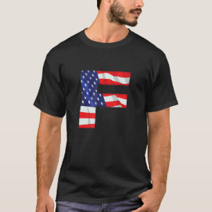 Letter F Hauptstadt Alphabet US-amerikanisches Fla T-Shirt