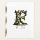 Letter F mit Freesiens und Waterfall Fantasy Flora Planer (Vorderseite)