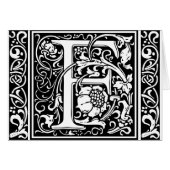 Letter F Mittelalterliche Monogram Art Nouveau (Vorderseite (Horizontal))