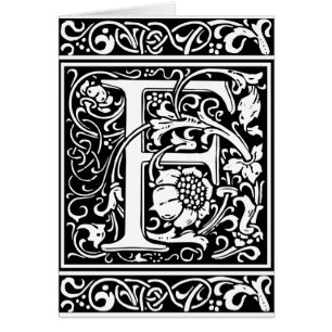 Letter F Mittelalterliche Monogram Art Nouveau