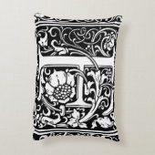 Letter F Mittelalterliche Monogram Art Nouveau Dekokissen (Rückseite(Vertikal))