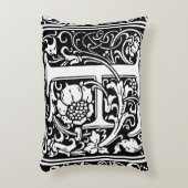 Letter F Mittelalterliche Monogram Art Nouveau Dekokissen (Vorderseite(Vertikal))