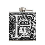 Letter F Mittelalterliche Monogram Art Nouveau Flachmann (Rückseite)