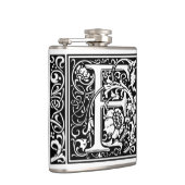 Letter F Mittelalterliche Monogram Art Nouveau Flachmann (Rechts)