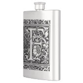 Letter F Mittelalterliche Monogram Art Nouveau Flachmann (Links)