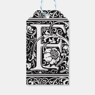 Letter F Mittelalterliche Monogram Art Nouveau Geschenkanhänger