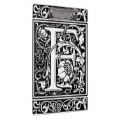 Letter F Mittelalterliche Monogram Art Nouveau Klemmbrett (Rechts)