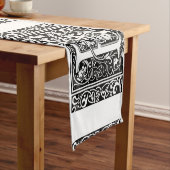 Letter F Mittelalterliche Monogram Art Nouveau Kurzer Tischläufer (Beispiel)