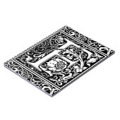 Letter F Mittelalterliche Monogram Art Nouveau Notizblock (Linke Seite)