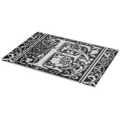 Letter F Mittelalterliche Monogram Art Nouveau Schneidebrett (Ecke)