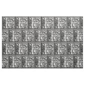 Letter F Mittelalterliche Monogram Art Nouveau Stoff (Fat Quarter (45,7 x 55,9 cm))