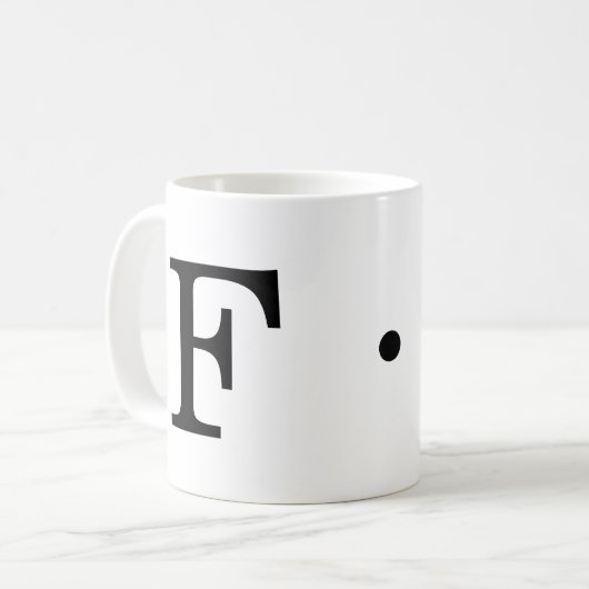 Letter F Monogram Classic Tasse, 11 oz Kaffeetasse (Vorderseite Links)