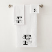Letter F Monogram Initial Bath Gift Set (Insitu)