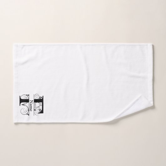 Letter F Monogram Initial Bath Gift Set (Handtuch)