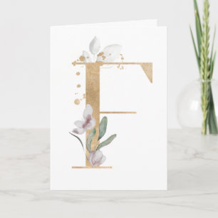 Letter F Monogram Karte