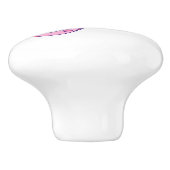 Letter F Monogramm Herz und Blume ziehen Knopf Keramikknauf (Seitenansicht)