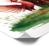 Letter F Phoenix Bird Fairy Poster Mythical Art (Ecke)