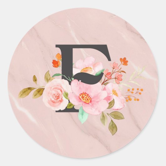 Letter F Runder Aufkleber (Vorderseite)