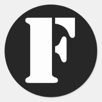 Letter F Stencil Alphabet von Janz Black