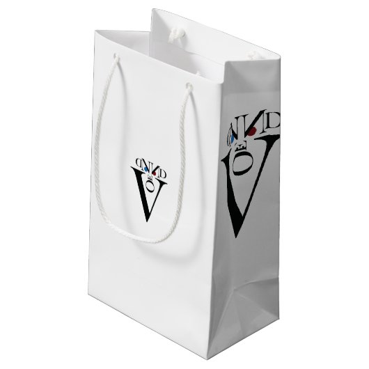 Letter Face-Geschenktasche Kleine Geschenktüte (Rückseite Schrägansicht)