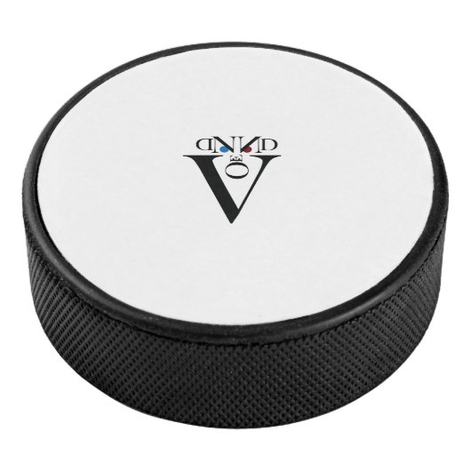 Letter Face Hockey Puck (3/4)