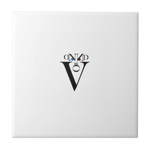 Letter Face Keramik Tile Fliese (Vorderseite)