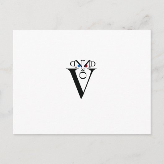 Letter Face Postcard Postkarte (Vorderseite)