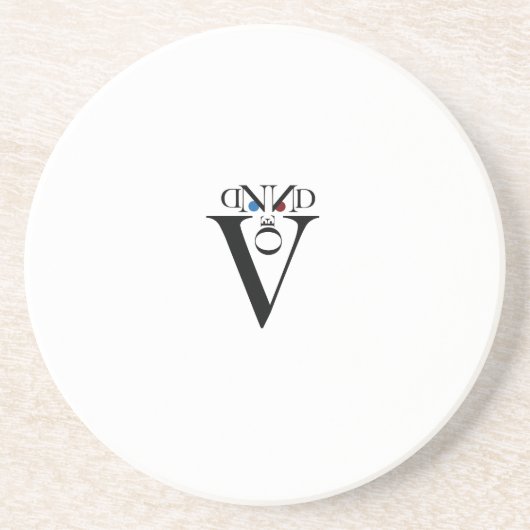 Letter-Face-Untersetzer Sandstein Untersetzer (Vorne)