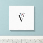 Letter Face Wrapped Canvas Leinwanddruck (Insitu (Holzboden))