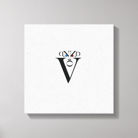 Letter Face Wrapped Canvas Leinwanddruck (Vorderseite)