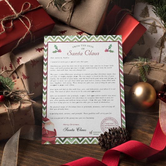 Letter from Santa for Older Kids Einladung