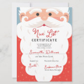 Letter from Santa Nice List Certificate Christmas (Rückseite)