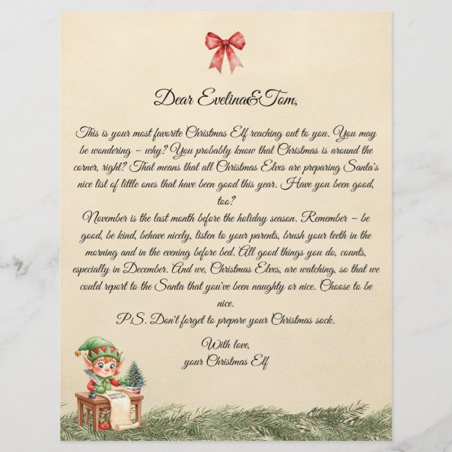 Letter From The Christmas Elf (Vorderseite)