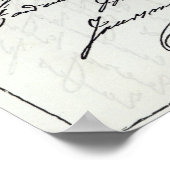 Letter from William IV to Lady Nelson Poster (Ecke)