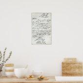 Letter from William IV to Lady Nelson Poster (Küche)