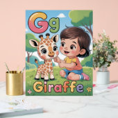 Letter G Alphabet Poster – G is for Giraffe (Hochzeit)