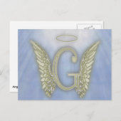 Letter G Angel Monogram Postkarte (Vorne/Hinten)