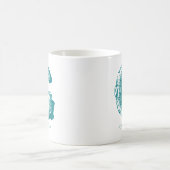 Letter G Aquamarin Monogram Modern Name Kaffeetasse (Mittel)