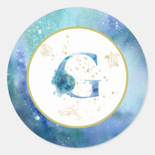 *~* LETTER G - Aufkleber für Nautical Beach Envelo