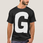 Letter G big and bold white T-Shirt (Vorderseite)
