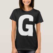 Letter G big and bold white T-Shirt (Vorderseite)